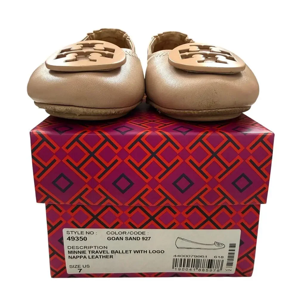 Tory Burch Minnie Travel Ballet Flats in Goan Sand